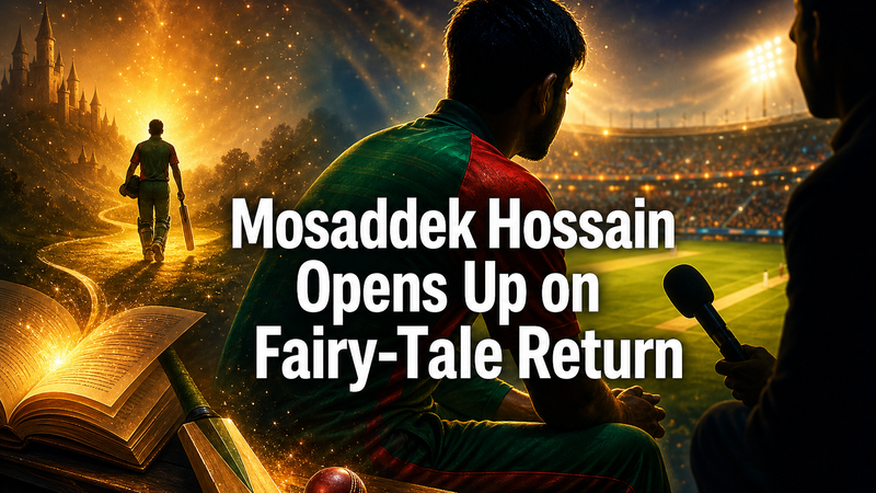 Illustration: Mosaddek Hossain opens up about his fairy-tale comeback to international cricket