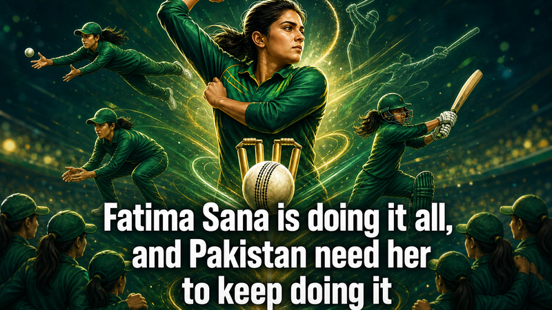 Illustration: Fatima Sana doing it all as Pakistan rely on her all-round impact